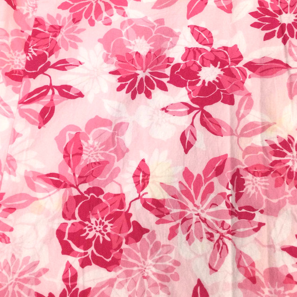 VTG Talbots Women's Barbie Pink Floral Wrap Lined Cotton Maxi Skirt Size 8 - Picture 13 of 16